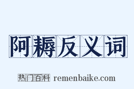 阿耨反义词是什么意思的图片